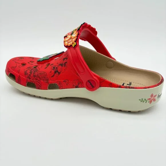 NWT Mens Size 11 Frida Kahlo Bone Red Crocs Classic Clogs - Picture 4 of 11